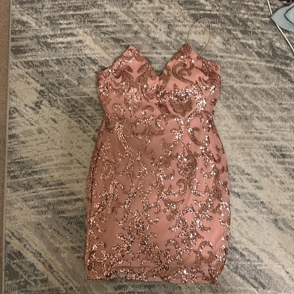sparkly pink dress